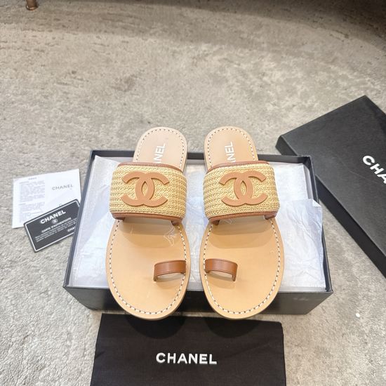 Chanel Woven Breathable Flip Flops Ergonomic Soft Comfortable Sole