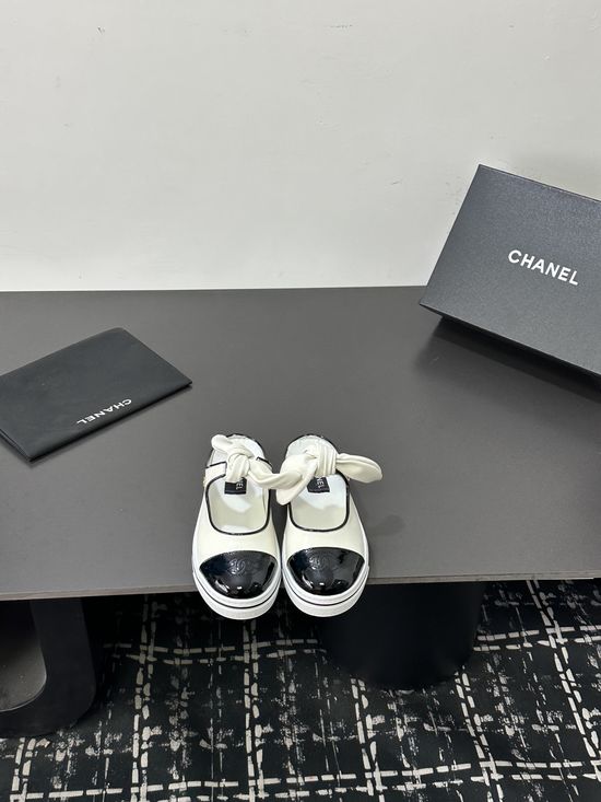 Chanel Denim Leather Comfortable Sandals Rubber Outsole