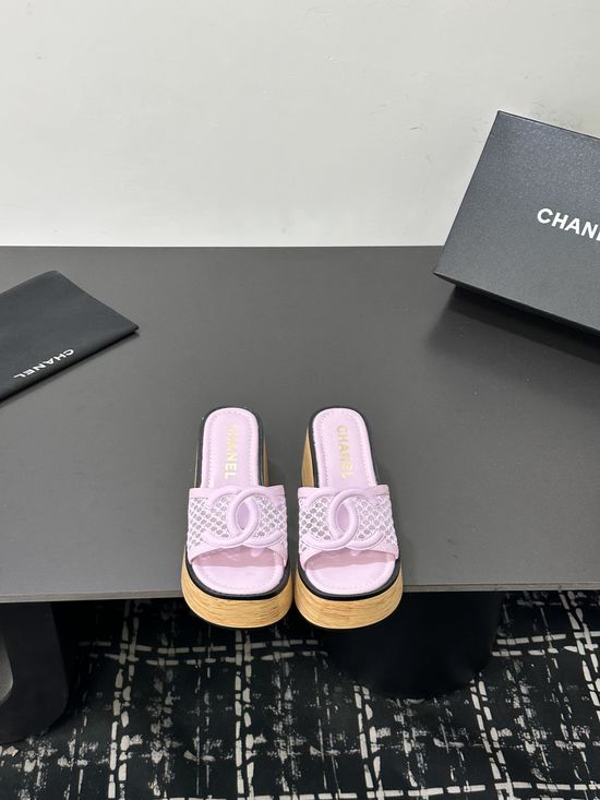 Chanel Woven Strappy Sandals with Crystal Accents