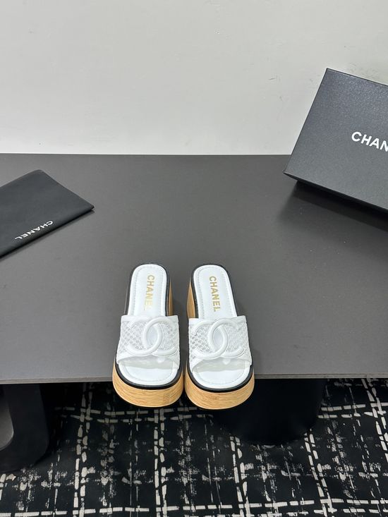 Chanel Woven Strappy Sandals with Crystal Accents