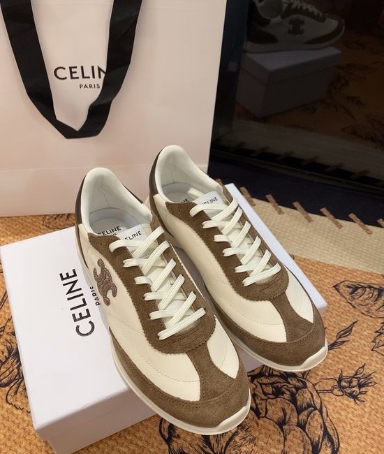 Celine Casual Leather Sneakers Lightweight Comfortable Daily Wear Shoes