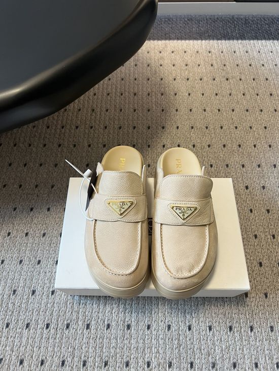 Prada Vintage Suede Platform Mule Shoes Comfortable Daily Wear