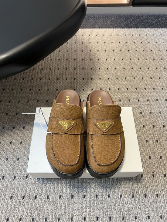 Prada Vintage Suede Platform Mule Shoes Comfortable Daily Wear