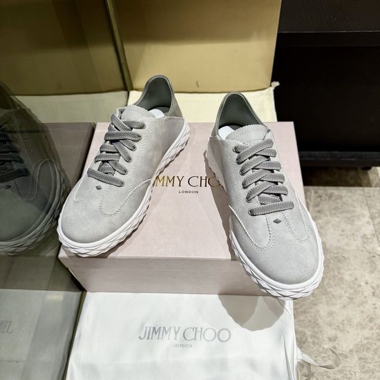 Jimmy Choo Classic White Sneakers Versatile Stylish Casual Footwear