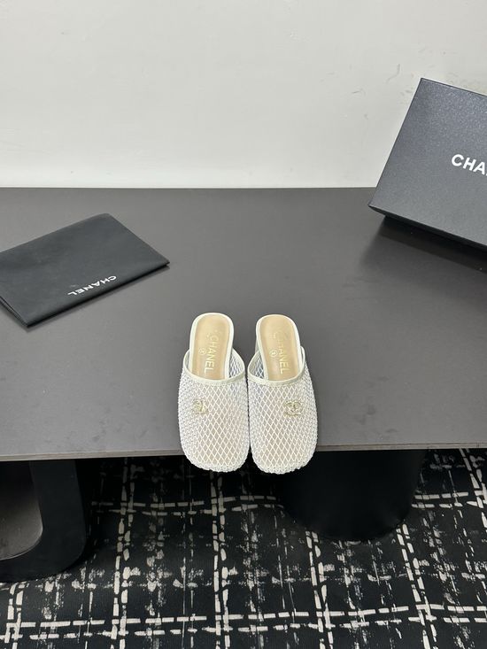 Chanel Satin Upper Leather Lined Casual Fashion Sandals