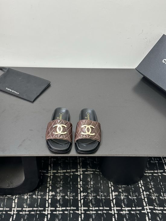 Chanel Casual Leather Upper Comfortable Sandals