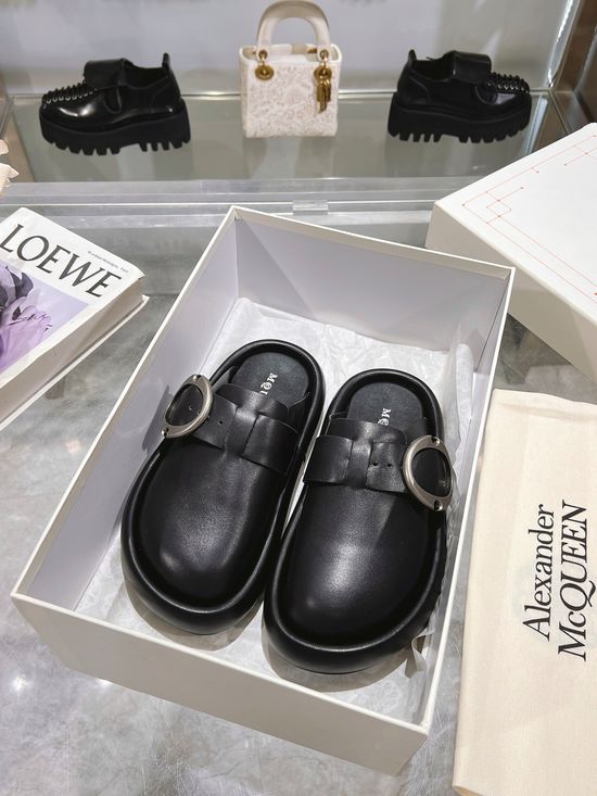 McQueen Soft Genuine Leather Comfort Casual Slides