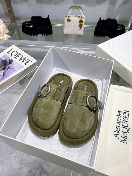 McQueen Soft Genuine Leather Comfort Casual Slides