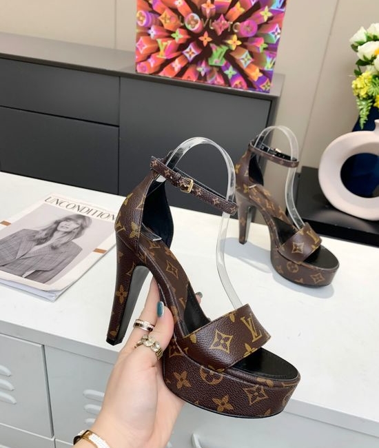Louis Vuitton LV Vintage Monogram Pattern High Heels With Soft Lining