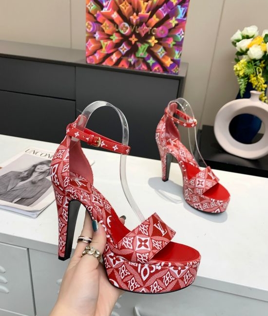 Louis Vuitton LV Vintage Monogram Pattern High Heels With Soft Lining