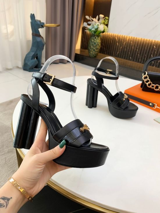 Louis Vuitton Color Block Platform High Heels with Leather Sole