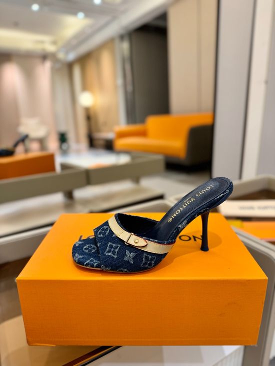 Louis Vuitton Fashion High Heel Slippers Premium Quality Comfortable Wear