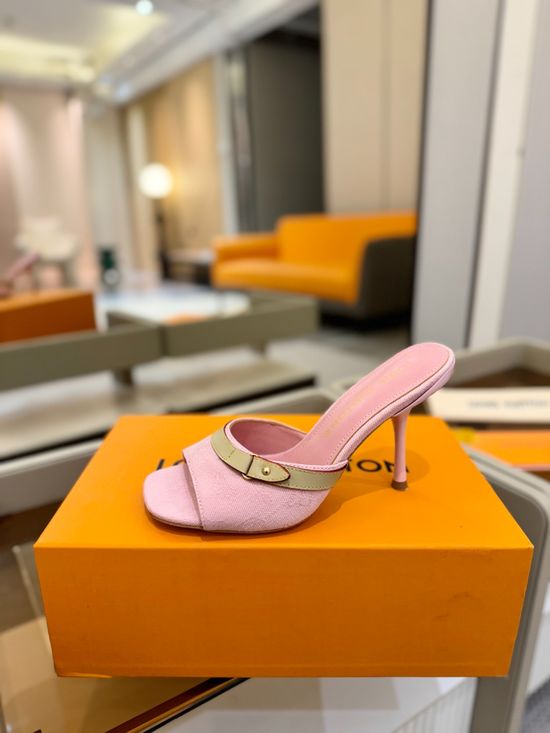 Louis Vuitton Fashion High Heel Slippers Premium Quality Comfortable Wear
