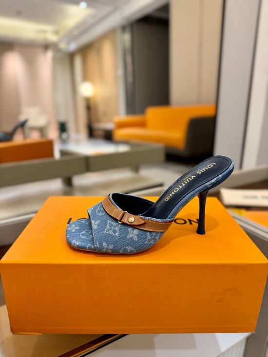Louis Vuitton Fashion High Heel Slippers Premium Quality Comfortable Wear