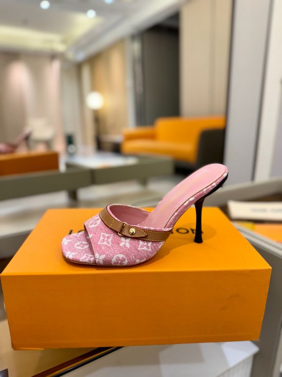 Louis Vuitton Fashion High Heel Slippers Premium Quality Comfortable Wear