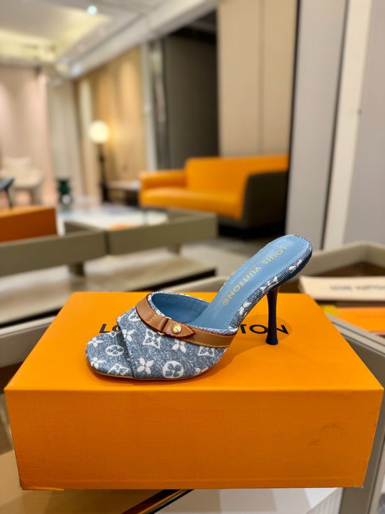 Louis Vuitton Fashion High Heel Slippers Premium Quality Comfortable Wear