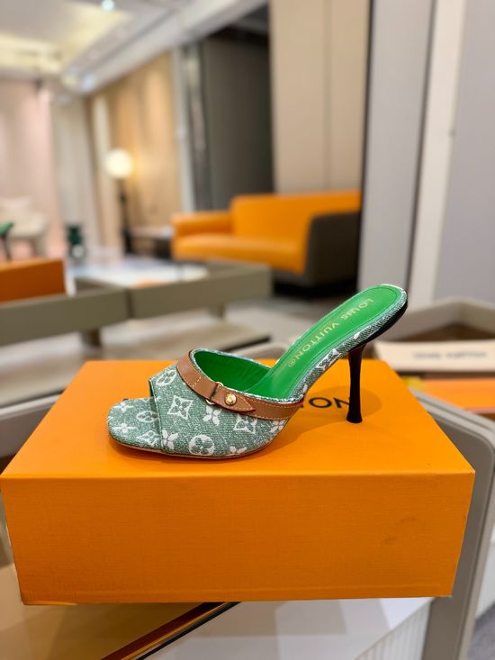 Louis Vuitton Fashion High Heel Slippers Premium Quality Comfortable Wear