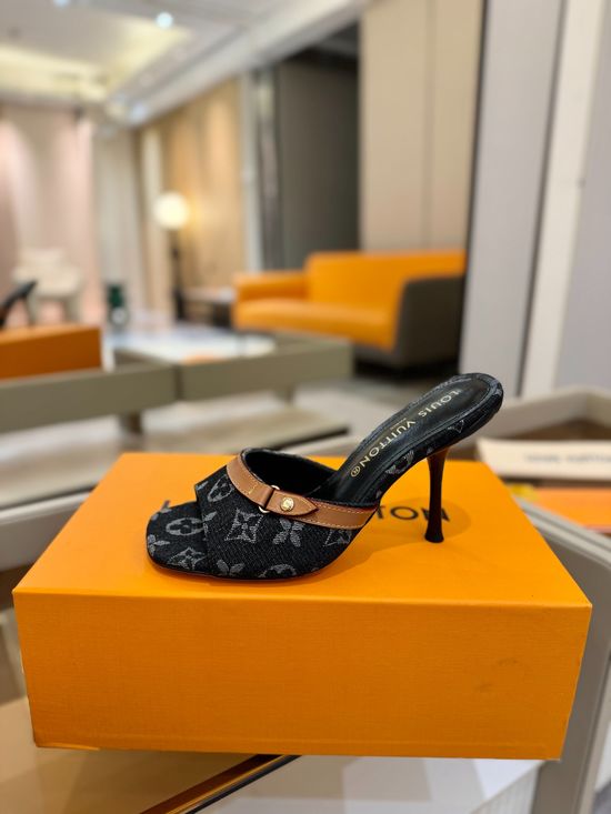Louis Vuitton Fashion High Heel Slippers Premium Quality Comfortable Wear