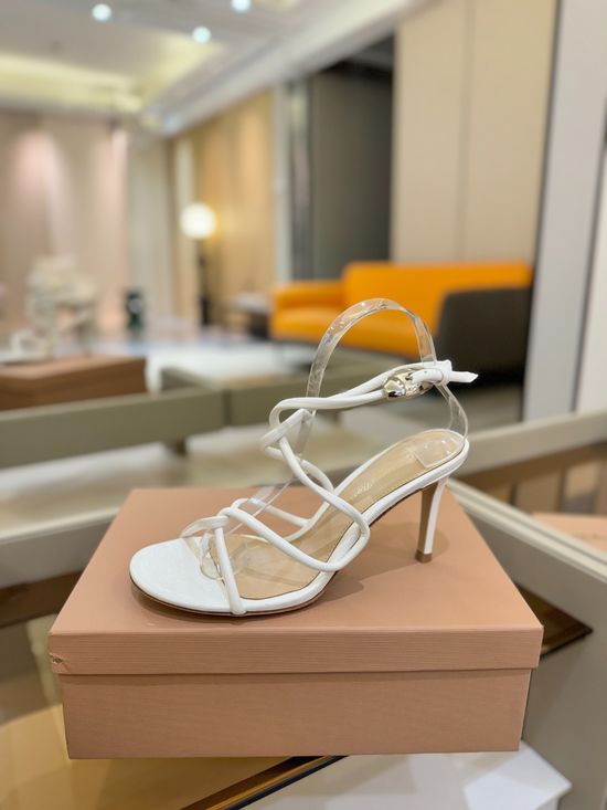 Gianvito Rossi Elegant Shearling Lined Block Heel Slip On Sandals