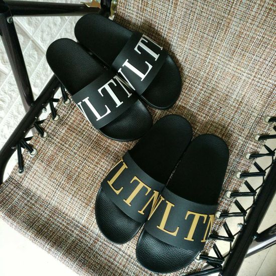 Valentino Monogram Casual Slides With Soft Sheepskin Lining