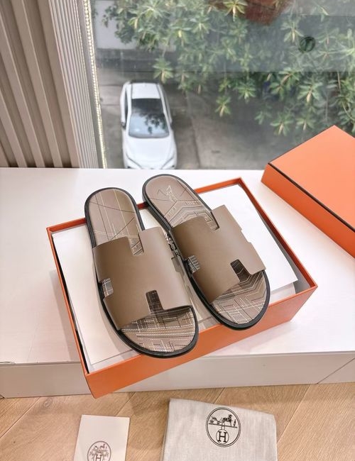 Hermes H Pig Nose Sandals Leather Upper