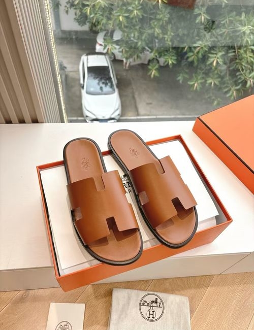 Hermes H Pig Nose Sandals Leather Upper
