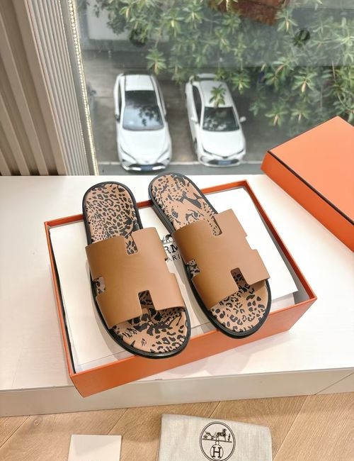Hermes H Pig Nose Sandals Leather Upper