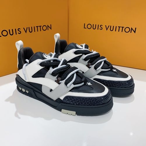 Louis Vuitton LV Skate Leather Mesh Casual Sneakers