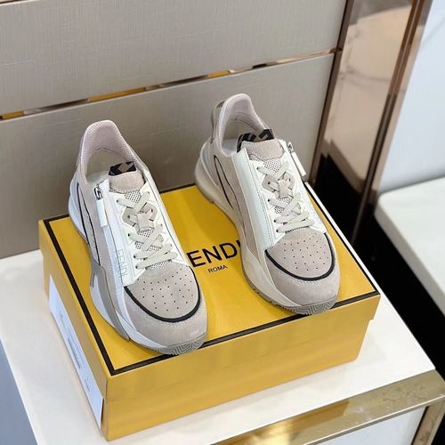 Fendi Low-top Sneakers Suede EVA Sole F Pattern