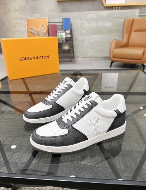 Louis Vuitton LV Laser-carved Leather Casual Sneakers