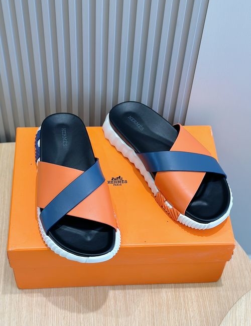 Hermes Infra Contrast Sole Lightweight Leather Sandals
