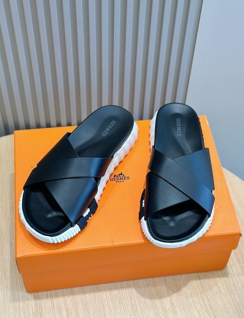 Hermes Infra Contrast Sole Lightweight Leather Sandals