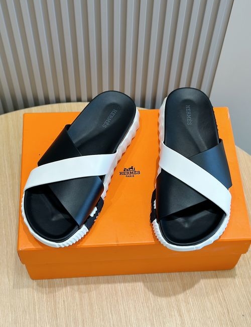 Hermes Infra Contrast Sole Lightweight Leather Sandals