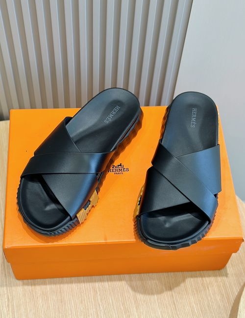 Hermes Infra Contrast Sole Lightweight Leather Sandals
