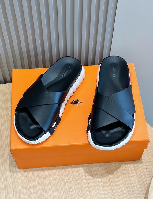 Hermes Infra Contrast Sole Lightweight Leather Sandals