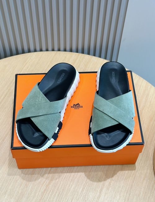 Hermes Infra Contrast Sole Lightweight Leather Sandals