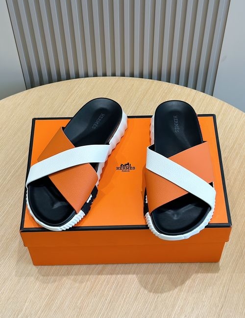 Hermes Infra Contrast Sole Lightweight Leather Sandals