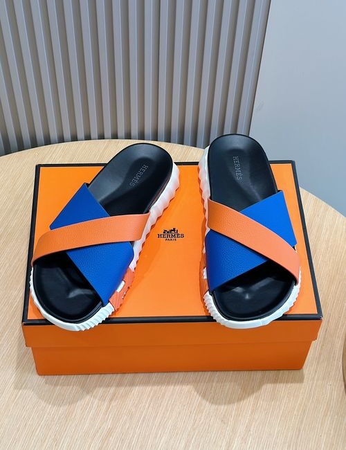 Hermes Infra Contrast Sole Lightweight Leather Sandals