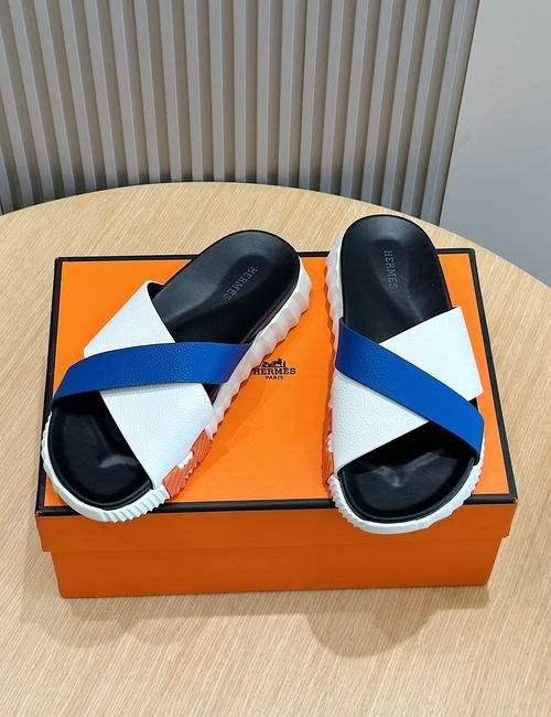 Hermes Infra Contrast Sole Lightweight Leather Sandals