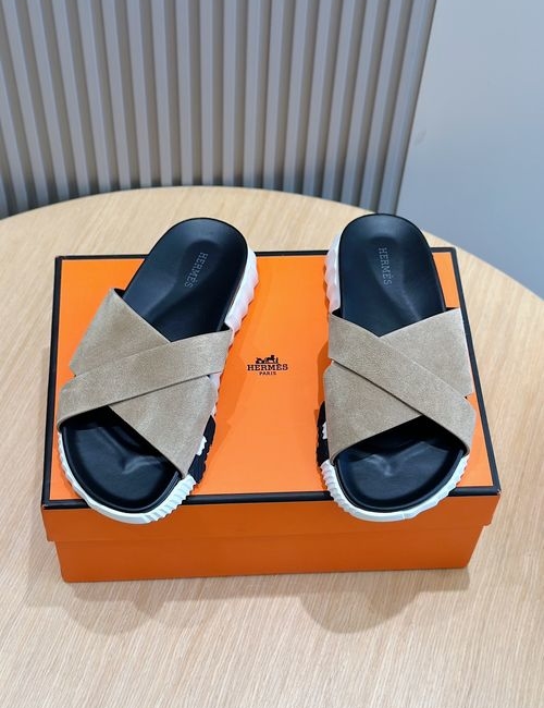 Hermes Infra Contrast Sole Lightweight Leather Sandals