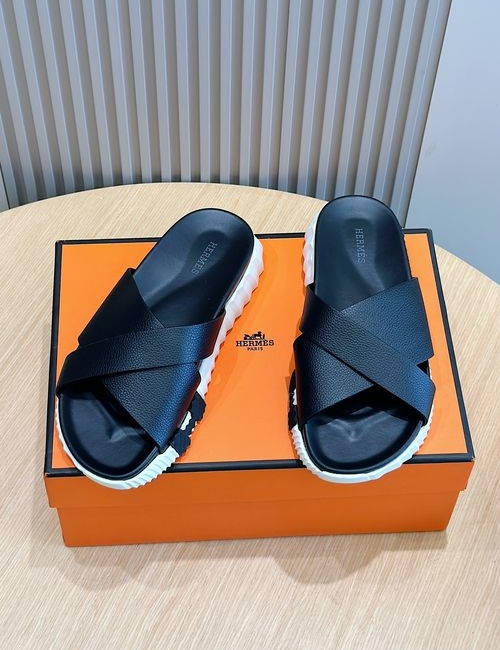 Hermes Infra Contrast Sole Lightweight Leather Sandals