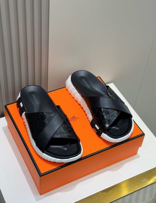 Hermes Infra Contrast Sole Calfskin Sandals