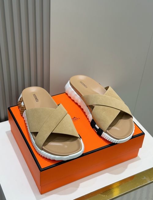 Hermes Infra Contrast Sole Calfskin Sandals