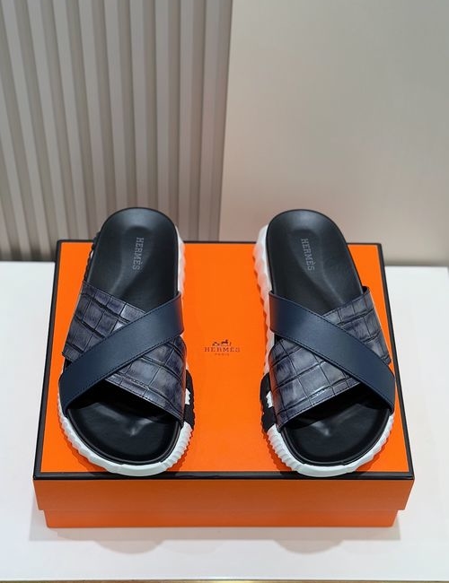 Hermes Infra Contrast Sole Calfskin Sandals