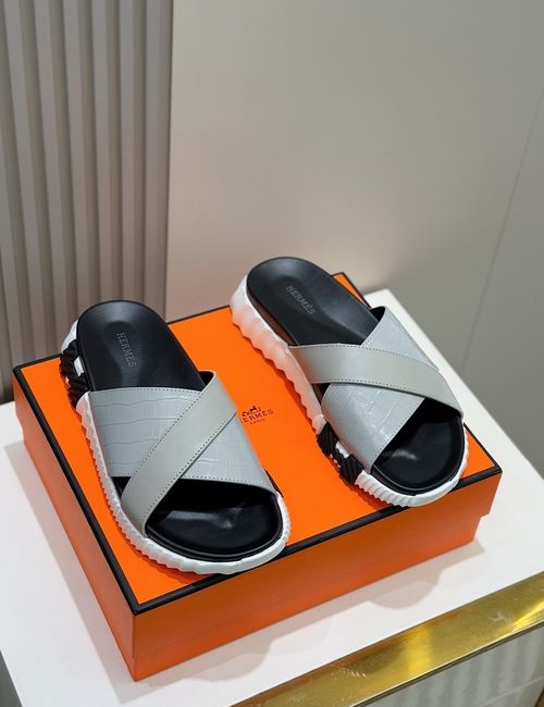 Hermes Infra Contrast Sole Calfskin Sandals