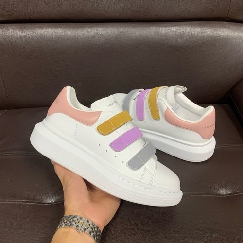 McQueen Premium Leather Casual Sneakers With Accessories