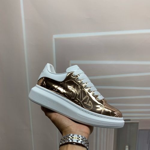 McQueen Textured Premium Leather Sneakers
