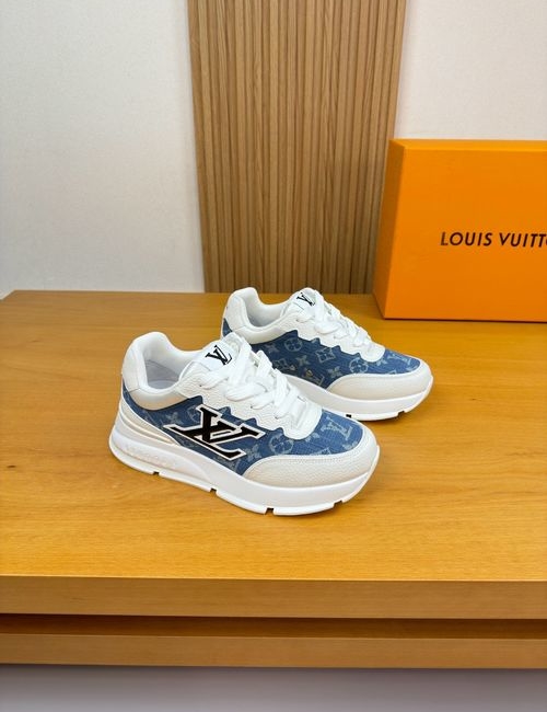 Louis Vuitton LV Grain Cowhide Canvas Casual Sneakers