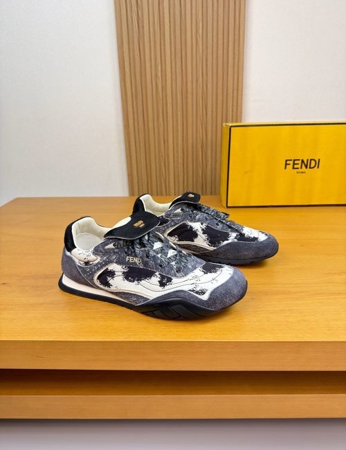 Fendi Premium Casual Sneakers With Logo Details