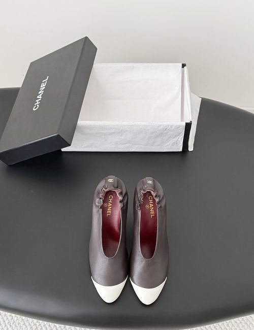 Chanel Mary Jane Flats With Embroidered Logo